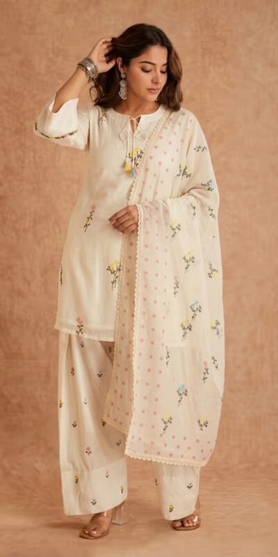 MF 513 in White Cotton Silk Digital Print & Embroidery Work Salwar Suit . Festive Deal ₹2149. Delivery 4-6 Working Days. Shop now. | Casual Suits, Jump Suits, Creative suits, Designer Suits, Palazzo Suits, Party Wear Suits, Patiala Suits, Salwar suit, Straight Suits