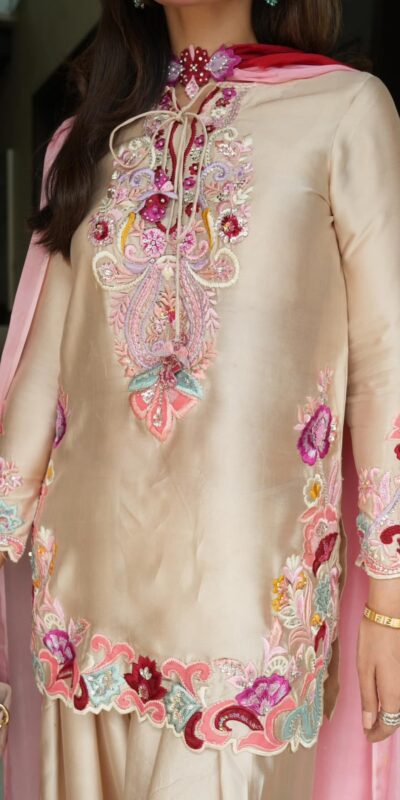 SR 1714 in Cream Embroidery Work Salwar Suit Natural Satin. Introductory Price ₹2149. Delivery 4-6 Working Days. Shop now. | Casual Suits, Jump Suits, Creative suits, Designer Suits, Palazzo Suits, Party Wear Suits, Patiala Suits, Salwar suit, Straight Suits