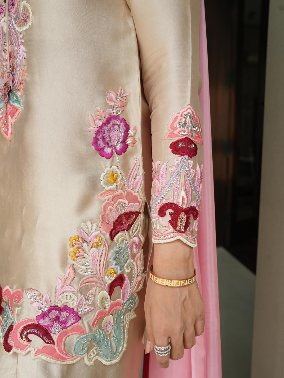 SR 1714 in Cream Embroidery Work Salwar Suit Natural Satin. Introductory Price ₹2149. Delivery 4-6 Working Days. Shop now. | Casual Suits, Jump Suits, Creative suits, Designer Suits, Palazzo Suits, Party Wear Suits, Patiala Suits, Salwar suit, Straight Suits