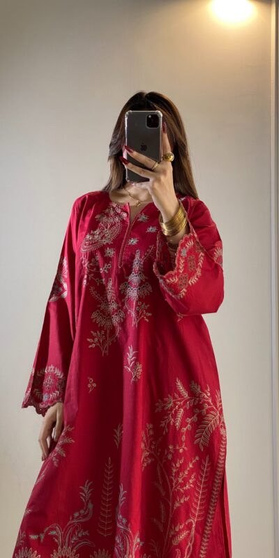 LG 2150 Red Mul Chanderi Salwar Suit with Embroidery Work & Sequins Work. Festive Deal ₹2349. Delivery 4-6 Working Days. Shop nowp | Casual Suits, Jump Suits, Creative suits, Designer Suits, Palazzo Suits, Party Wear Suits, Patiala Suits, Salwar suit, Straight Suits