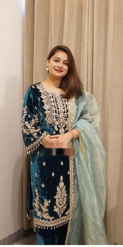 WW 1236 Blue Viscose Velvet Salwar Suit with Embroidery Work & Lace Work. Grab it for ₹2299. Delivery 4-6 Working Days. Shop now. | Casual Suits, Jump Suits, Creative suits, Designer Suits, Palazzo Suits, Party Wear Suits, Patiala Suits, Salwar suit, Straight Suits