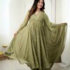 JF 056 Sage Green Faux Georgette Salwar Suit with Mirror Work & Embroidery Work. Get it for ₹2349. Delivery 4-6 Working Days. Shop now. | Casual Suits, Jump Suits, Creative suits, Designer Suits, Palazzo Suits, Party Wear Suits, Patiala Suits, Salwar suit, Straight Suits