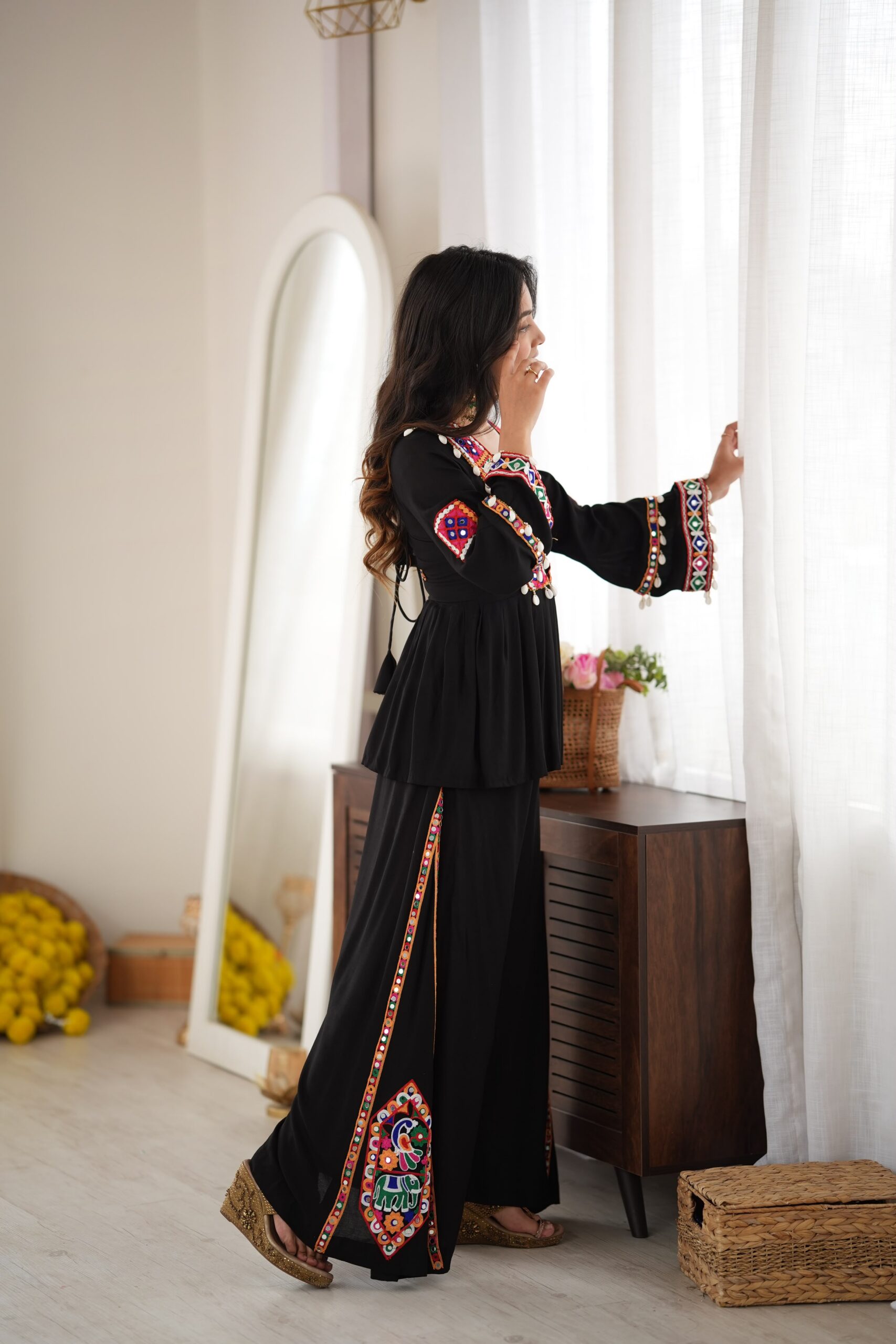 SP 93 Black Rayon Salwar Suit with Embroidery Work & Thread Embroidery. Best Price ₹2149. Delivery 4-6 Working Days. Shop now. | Casual Suits, Jump Suits, Creative suits, Designer Suits, Palazzo Suits, Party Wear Suits, Patiala Suits, Salwar suit, Straight Suits