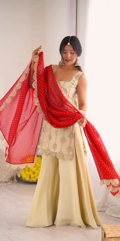 ND 5042 Off White in Color Natural Crepe Embroidery Work Salwar Suit . Affordable Price ₹2249. Delivery 4-6 Working Days. Shop now. | Casual Suits, Jump Suits, Creative suits, Designer Suits, Palazzo Suits, Party Wear Suits, Patiala Suits, Salwar suit, Straight Suits
