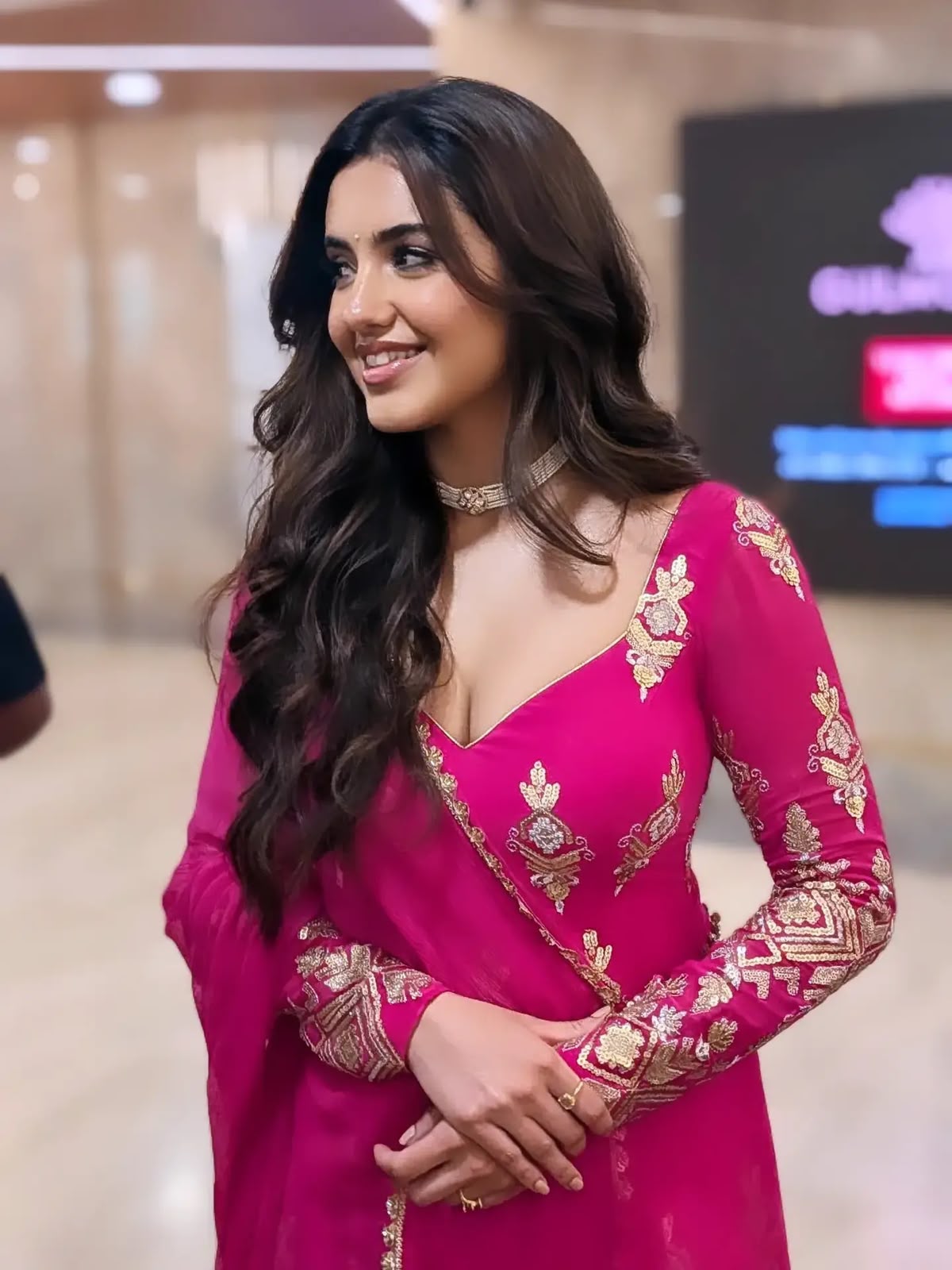SSR 552 Pink Faux Georgette Gown with Sequins Work & Embroidery Work. Affordable Price ₹2399. Delivery 4-6 Working Days. Shop now. | Bollywood Gowns, Creative Gowns, Designer Gowns, Embroidered Gowns, Gowns, Party Wear Gowns