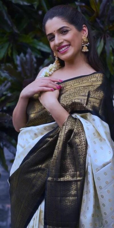 KP 6019 White Soft Lichi Silk Cloth. With Lace Work & Lace Border Saree . Grab it for ₹1649. Delivery 4-6 Working Days. Shop now. | Creative Sarees, Bollywood Sarees, Designer Sarees, Embroidered Sarees, Ethnic Saree, Modern Digital sarees, Party Wear Sarees, Sarees