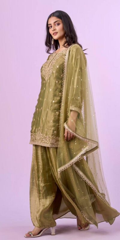 ZD 10016 Mehandi Fendy Silk Salwar Suitwith Embroidery Work & Lace Work. Now at just ₹2399. Delivery 4-6 Working Days. Shop now. | Casual Suits, Jump Suits, Creative suits, Designer Suits, Palazzo Suits, Party Wear Suits, Patiala Suits, Salwar suit, Straight Suits