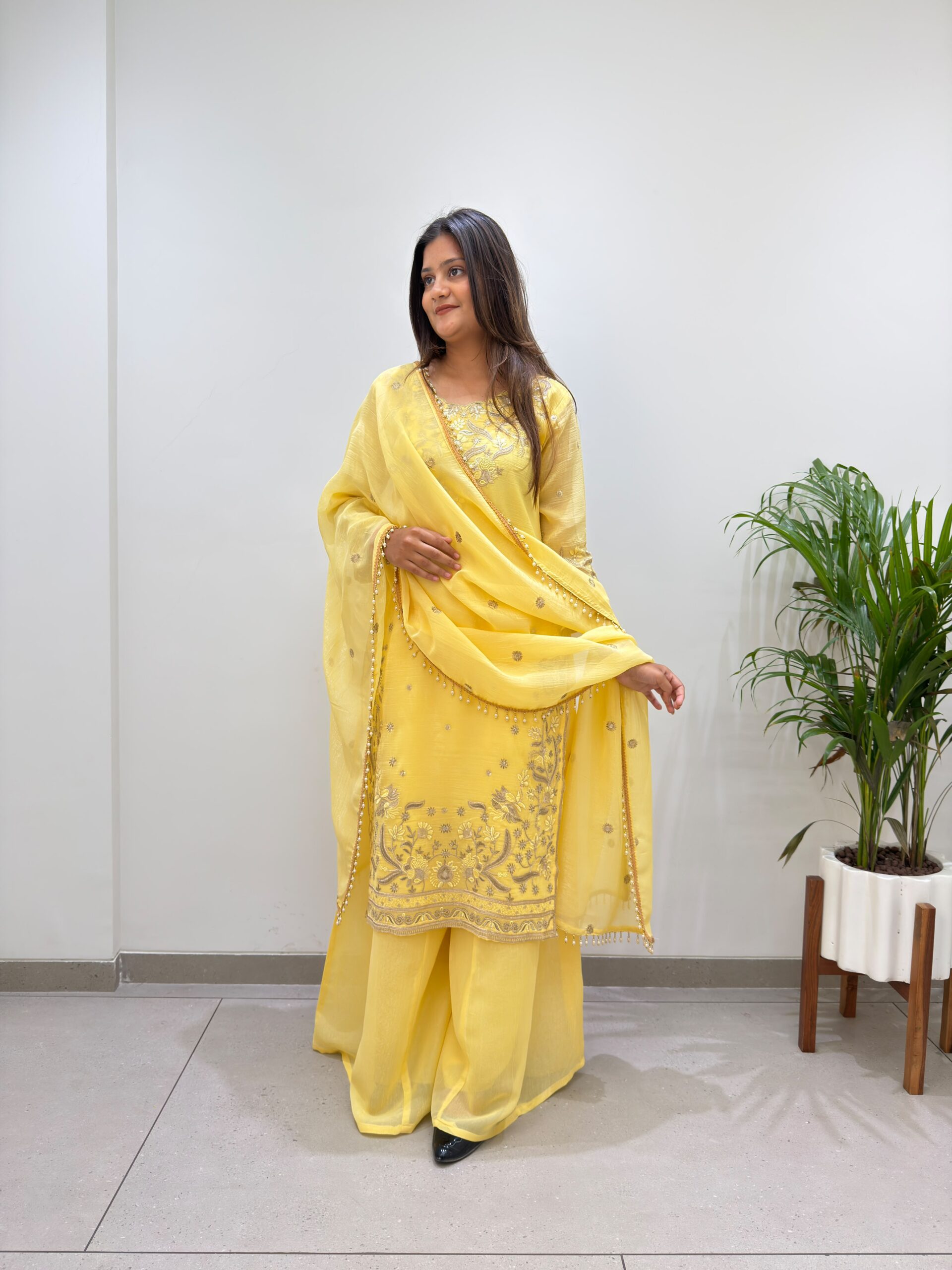 BE 501 Yellow Crunchy Silk Salwar Suit with Embroidery Work. Wedding, Party, Festive, Events Best Price ₹2349. Delivery 4-6 Working Days. Shop now. | Casual Suits, Jump Suits, Creative suits, Designer Suits, Palazzo Suits, Party Wear Suits, Patiala Suits, Salwar suit, Straight Suits