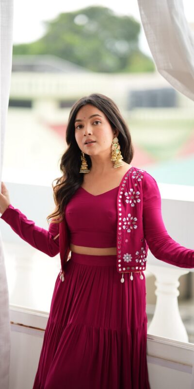 SP 94 Maroon Color Rayon Embroidery Work & Cowrie Work Lehenga Choli . Grab it for ₹2899. Delivery 4-6 Working Days. Shop now. | Bollywood Lehenga, Creative Lehenga, Designer Lehenga, Embroidered Lehenga, Lehenga, Party Wear Lehenga