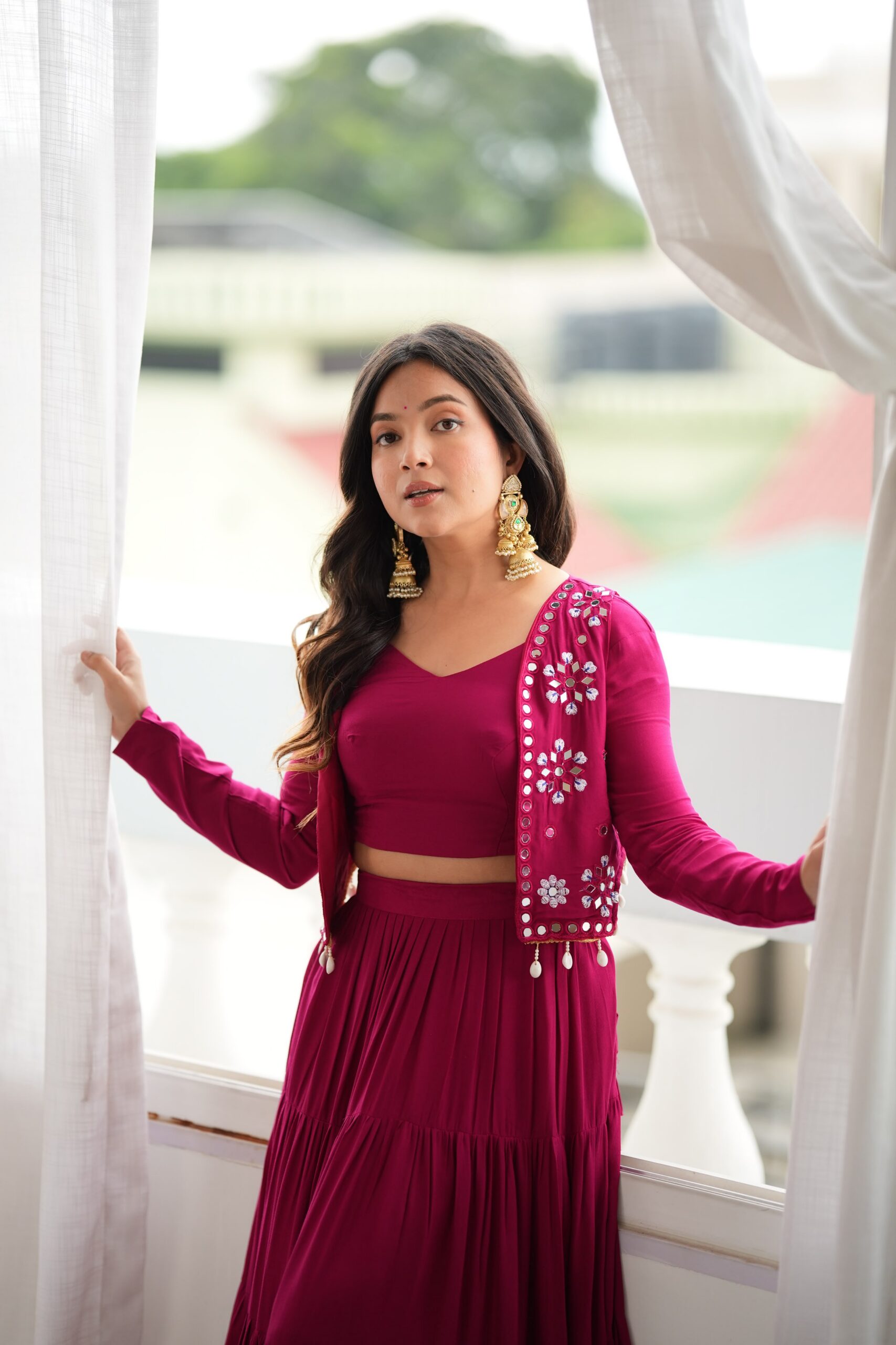 SP 94 Maroon Color Rayon Embroidery Work & Cowrie Work Lehenga Choli . Grab it for ₹2899. Delivery 4-6 Working Days. Shop now. | Bollywood Lehenga, Creative Lehenga, Designer Lehenga, Embroidered Lehenga, Lehenga, Party Wear Lehenga