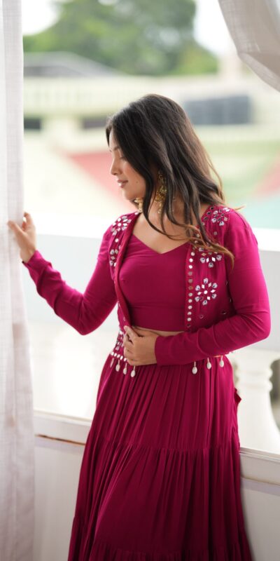 SP 94 Maroon Color Rayon Embroidery Work & Cowrie Work Lehenga Choli . Grab it for ₹2899. Delivery 4-6 Working Days. Shop now. | Bollywood Lehenga, Creative Lehenga, Designer Lehenga, Embroidered Lehenga, Lehenga, Party Wear Lehenga