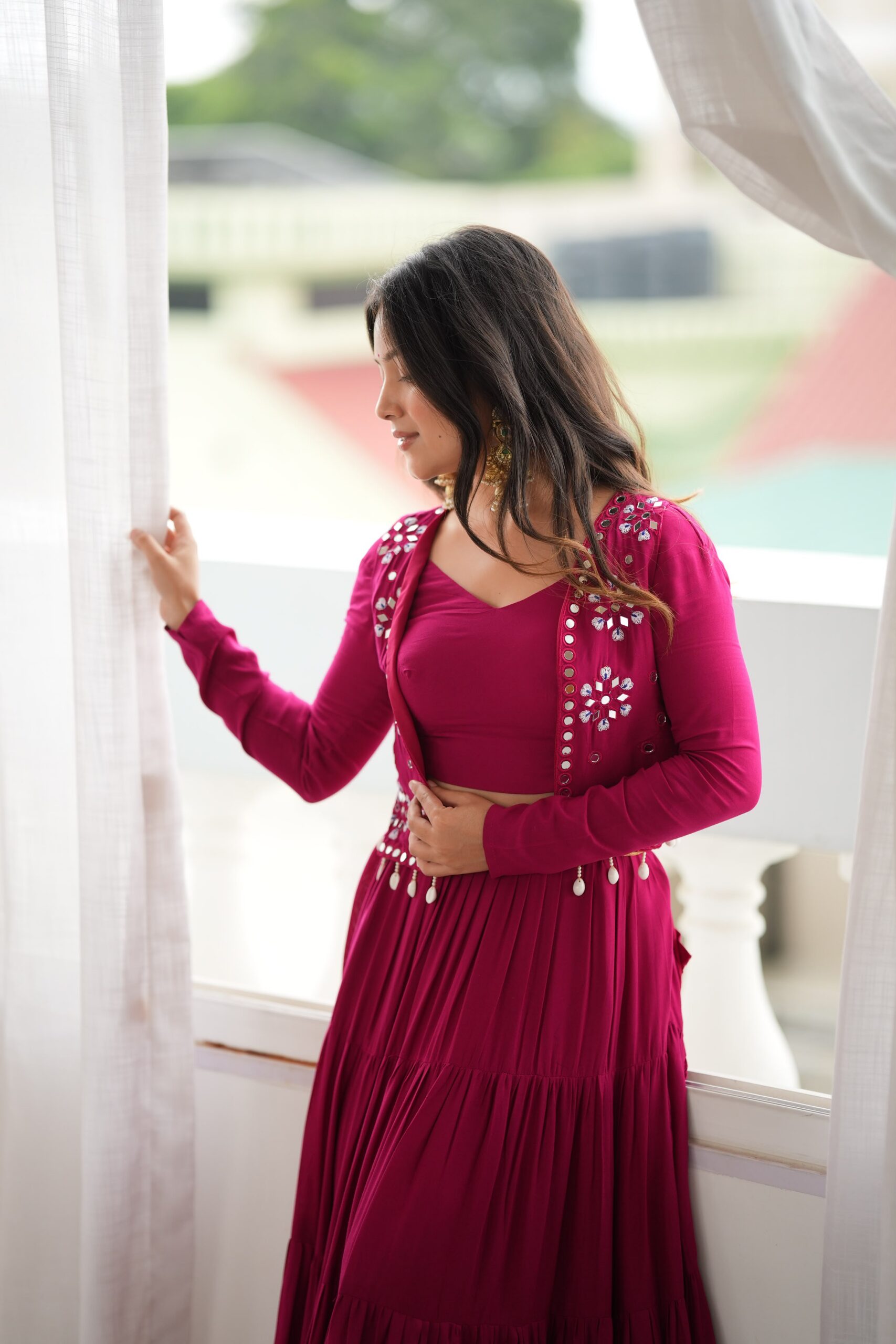SP 94 Maroon Color Rayon Embroidery Work & Cowrie Work Lehenga Choli . Grab it for ₹2899. Delivery 4-6 Working Days. Shop now. | Bollywood Lehenga, Creative Lehenga, Designer Lehenga, Embroidered Lehenga, Lehenga, Party Wear Lehenga