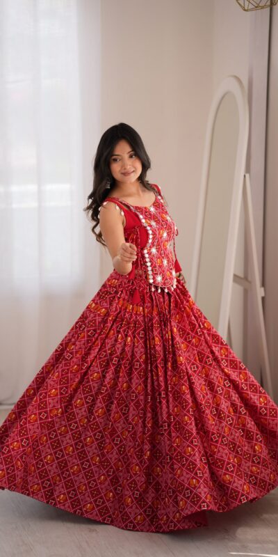 SP 96 Redl Color Rayon Embroidery Work & Cowrie Work Lehenga Choli . Grab it for ₹2199. Delivery 4-6 Working Days. Shop now. | Bollywood Lehenga, Creative Lehenga, Designer Lehenga, Embroidered Lehenga, Lehenga, Party Wear Lehenga
