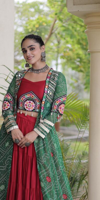 KA 5083 Red Color Rayon Embroidery Work & Cowrie Work Lehenga Choli . Grab it for ₹2949. Delivery 4-6 Working Days. Shop now. | Bollywood Lehenga, Creative Lehenga, Designer Lehenga, Embroidered Lehenga, Lehenga, Party Wear Lehenga