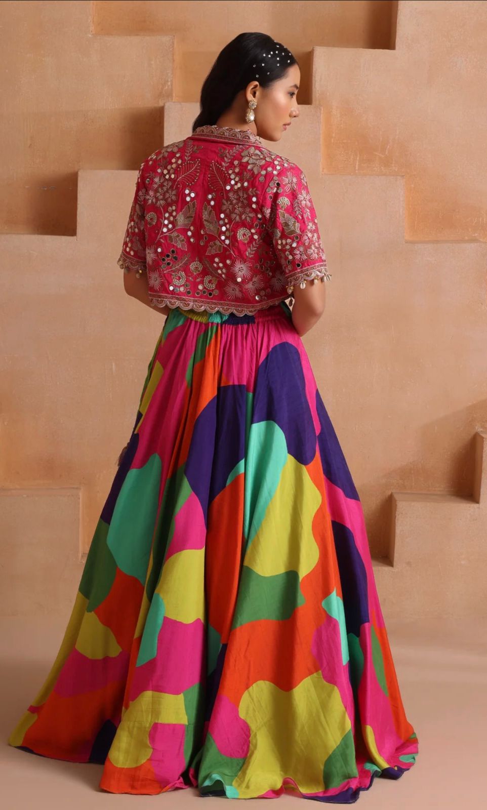 Fancy Pink Chinon Silk Sequence Work Lehenga Choli - Image 7