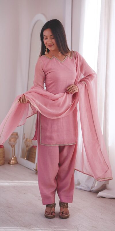 JF 045 Pink Crunchy Silk Salwar Suit with Embroidery Work. Wedding, Party, Festive, Events Best Price ₹1999. Delivery 4-6 Working Days. Shop now. | Casual Suits, Jump Suits, Creative suits, Designer Suits, Palazzo Suits, Party Wear Suits, Patiala Suits, Salwar suit, Straight Suits