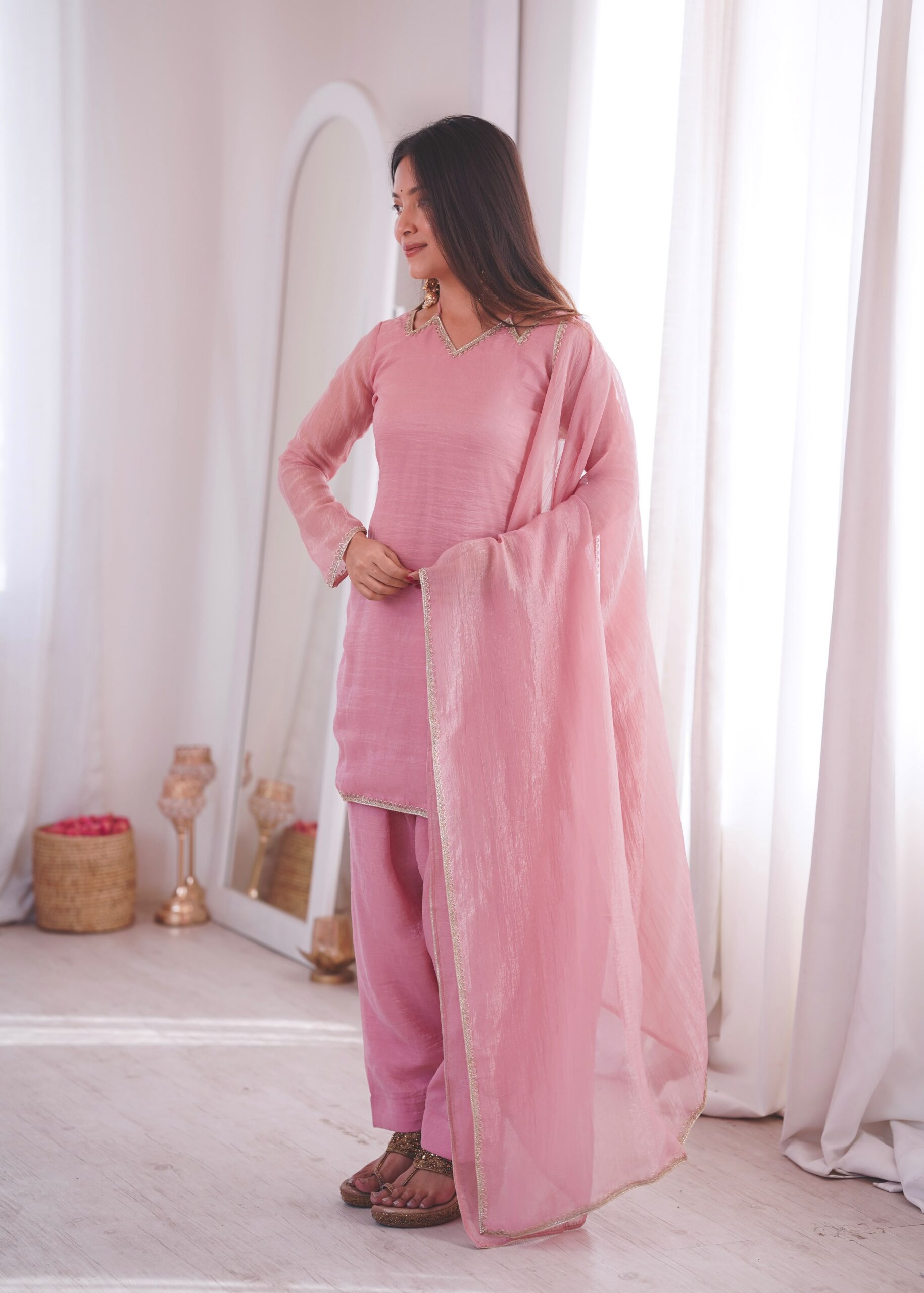 JF 045 Pink Crunchy Silk Salwar Suit with Embroidery Work. Wedding, Party, Festive, Events Best Price ₹1999. Delivery 4-6 Working Days. Shop now. | Casual Suits, Jump Suits, Creative suits, Designer Suits, Palazzo Suits, Party Wear Suits, Patiala Suits, Salwar suit, Straight Suits