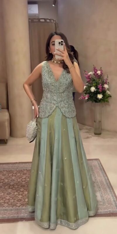 BB 84 Pista Shiny Chinon Silk Sequence Work Lehenga Choli Perfect for Wedding, Party, Ganesh Chaturthi, Baby Shower, Makar Affordable Price ₹2899. /- | Bollywood Lehenga, Creative Lehenga, Designer Lehenga, Embroidered Lehenga, Lehenga, Party Wear Lehenga