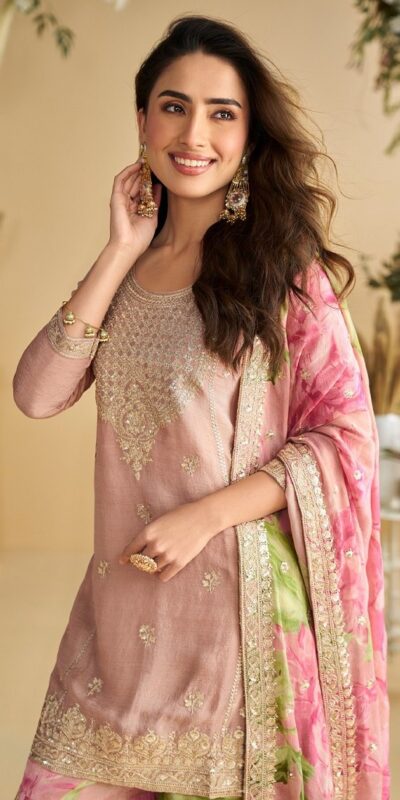 FC 10071 Pink Chinon Silk Salwar Suit with Embroidery Work & Sequins Work. Get it for ₹3049. Delivery 4-6 Working Days. Shop now. | Casual Suits, Jump Suits, Creative suits, Designer Suits, Palazzo Suits, Party Wear Suits, Patiala Suits, Salwar suit, Straight Suits