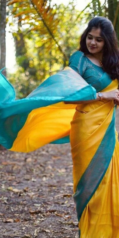 KP 5019 Yellow Soft Lichi Jacquard Work Saree for Wedding, Party, Cultural Events, Traditional Day, Pooja . Grab it for ₹1649. Delivery 4-6 Working Day | Creative Sarees, Bollywood Sarees, Designer Sarees, Embroidered Sarees, Ethnic Saree, Modern Digital sarees, Party Wear Sarees, Sarees