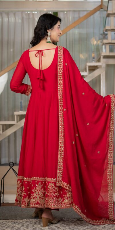 ND 5080 Red Rangoli Silk Perfect for Wedding, Party, Holi, Pooja, Anniversary – Salwar Suit. Get it for ₹2849. Delivery 4-6 Working Days. Shop now. | Casual Suits, Jump Suits, Creative suits, Designer Suits, Palazzo Suits, Party Wear Suits, Patiala Suits, Salwar suit, Straight Suits