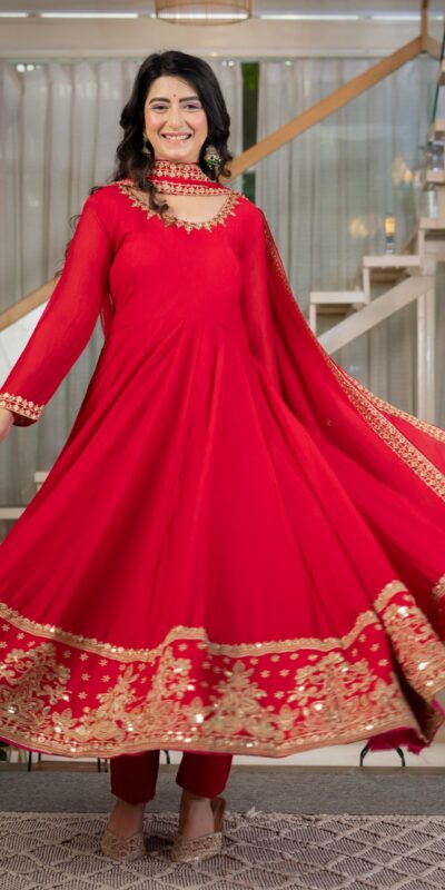 ND 5080 Red Rangoli Silk Perfect for Wedding, Party, Holi, Pooja, Anniversary – Salwar Suit. Get it for ₹2849. Delivery 4-6 Working Days. Shop now. | Casual Suits, Jump Suits, Creative suits, Designer Suits, Palazzo Suits, Party Wear Suits, Patiala Suits, Salwar suit, Straight Suits