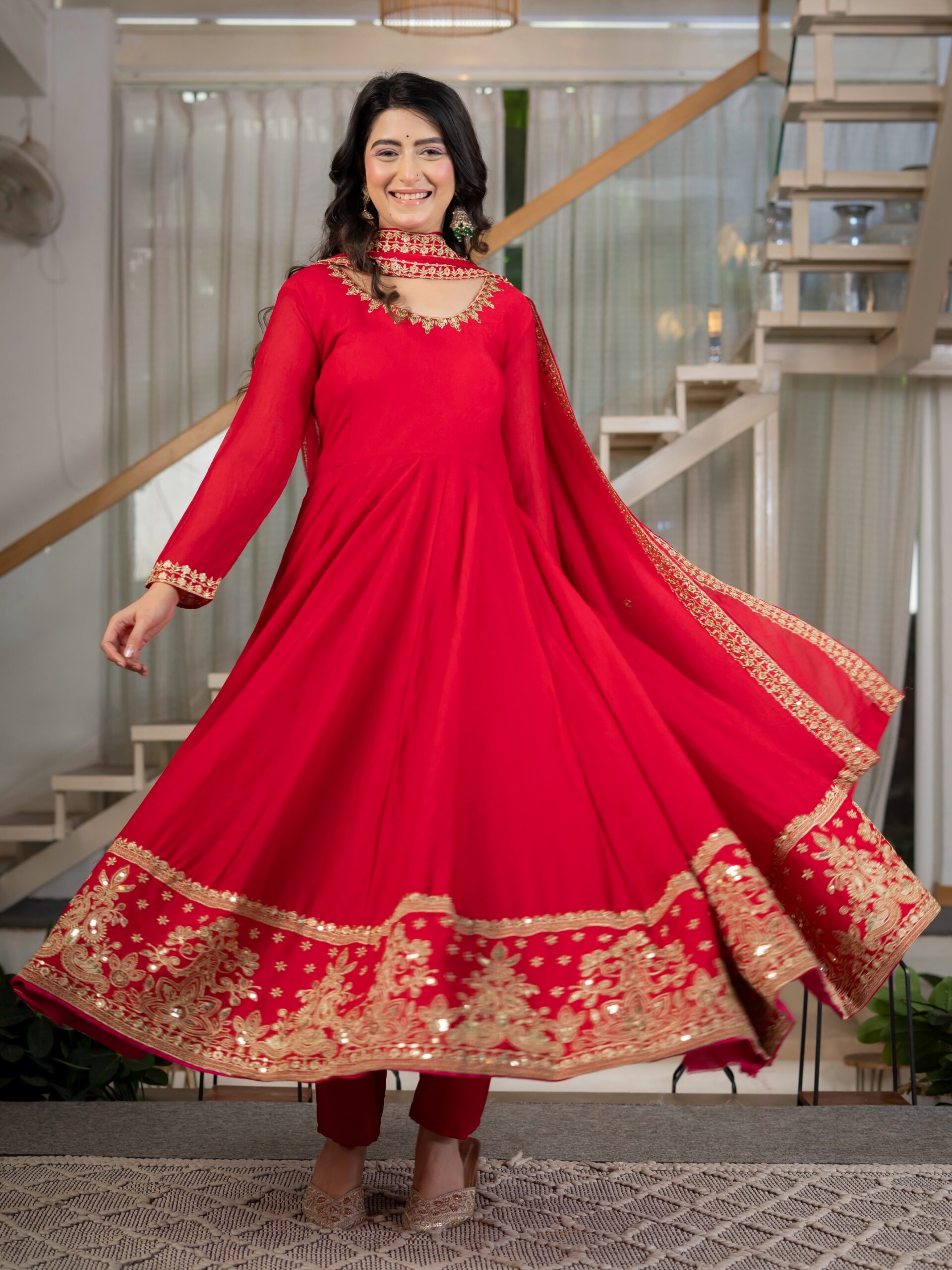 ND 5080 Red Rangoli Silk Perfect for Wedding, Party, Holi, Pooja, Anniversary – Salwar Suit. Get it for ₹2849. Delivery 4-6 Working Days. Shop now. | Casual Suits, Jump Suits, Creative suits, Designer Suits, Palazzo Suits, Party Wear Suits, Patiala Suits, Salwar suit, Straight Suits