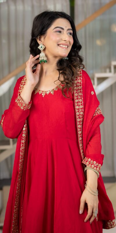ND 5080 Red Rangoli Silk Perfect for Wedding, Party, Holi, Pooja, Anniversary – Salwar Suit. Get it for ₹2849. Delivery 4-6 Working Days. Shop now. | Casual Suits, Jump Suits, Creative suits, Designer Suits, Palazzo Suits, Party Wear Suits, Patiala Suits, Salwar suit, Straight Suits