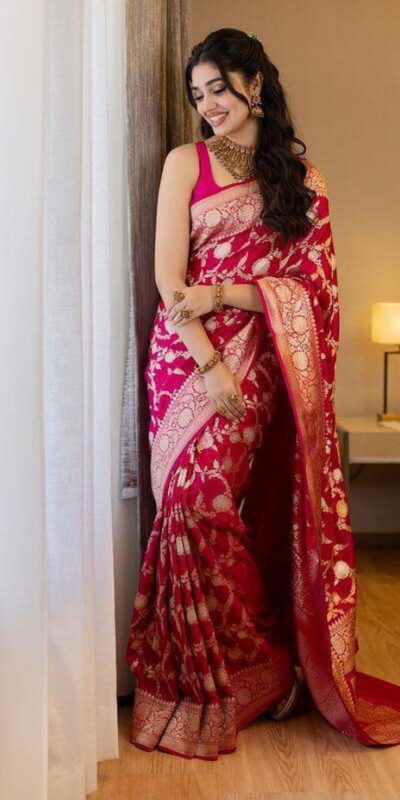 KP 6016 Pink Color Soft Lichi Silk Jacquard On All Over Saree Casual, Party Wear, Wedding, Events Etc. Expected Delivery 4-6 Working Days @1549/- | Creative Sarees, Bollywood Sarees, Designer Sarees, Embroidered Sarees, Ethnic Saree, Modern Digital sarees, Party Wear Sarees, Sarees