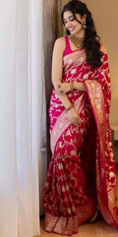 KP 6016 Pink Color Soft Lichi Silk Jacquard On All Over Saree Casual, Party Wear, Wedding, Events Etc. Expected Delivery 4-6 Working Days @1549/- | Creative Sarees, Bollywood Sarees, Designer Sarees, Embroidered Sarees, Ethnic Saree, Modern Digital sarees, Party Wear Sarees, Sarees