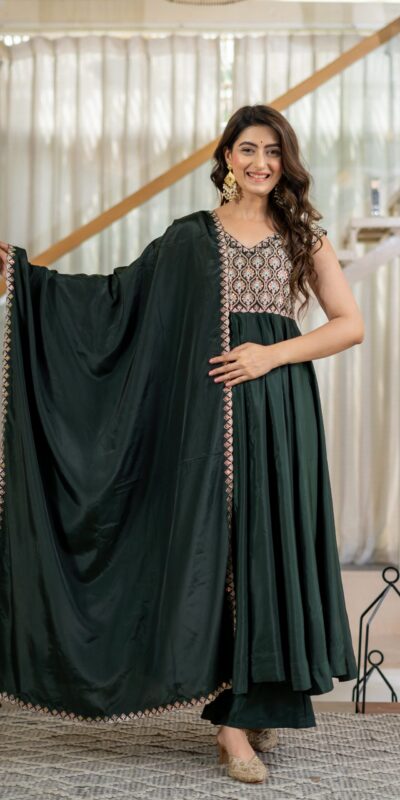 MD 3112 Teal in Color Natural Crepe Embroidery Work Salwar Suit . Affordable Price ₹2349. Delivery 4-6 Working Days. Shop now. | Casual Suits, Jump Suits, Creative suits, Designer Suits, Palazzo Suits, Party Wear Suits, Patiala Suits, Salwar suit, Straight Suits