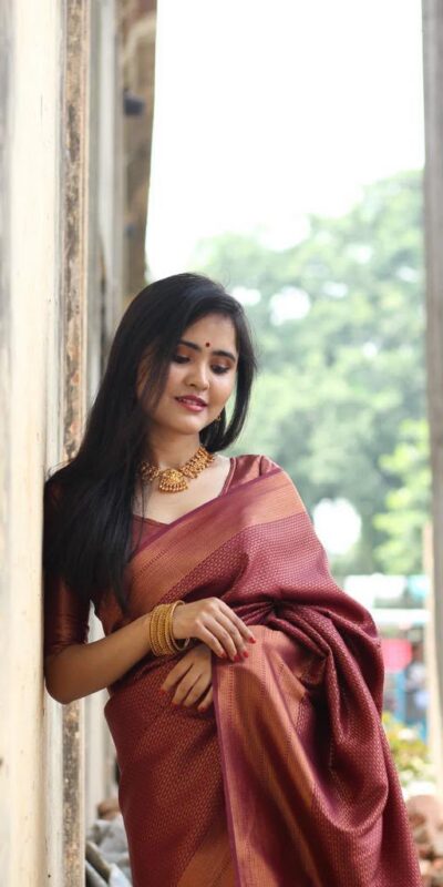 KPR 172 Maroon Soft Lichi Silk Cloth. With Lace Work & Lace Border Saree . Grab it for ₹1549. Delivery 4-6 Working Days. Shop now. | Creative Sarees, Bollywood Sarees, Designer Sarees, Embroidered Sarees, Ethnic Saree, Modern Digital sarees, Party Wear Sarees, Sarees