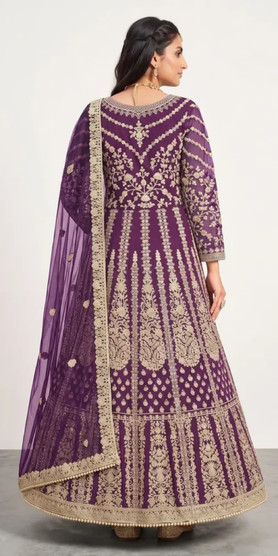 FC 2701 Purple Sequins Work & Embroidery Work Salwar Suiti Peach Butterfly Net. Grab it for ₹3149. Delivery 4-6 Working Days. Shop now. | Casual Suits, Jump Suits, Creative suits, Designer Suits, Palazzo Suits, Party Wear Suits, Patiala Suits, Salwar suit, Straight Suits