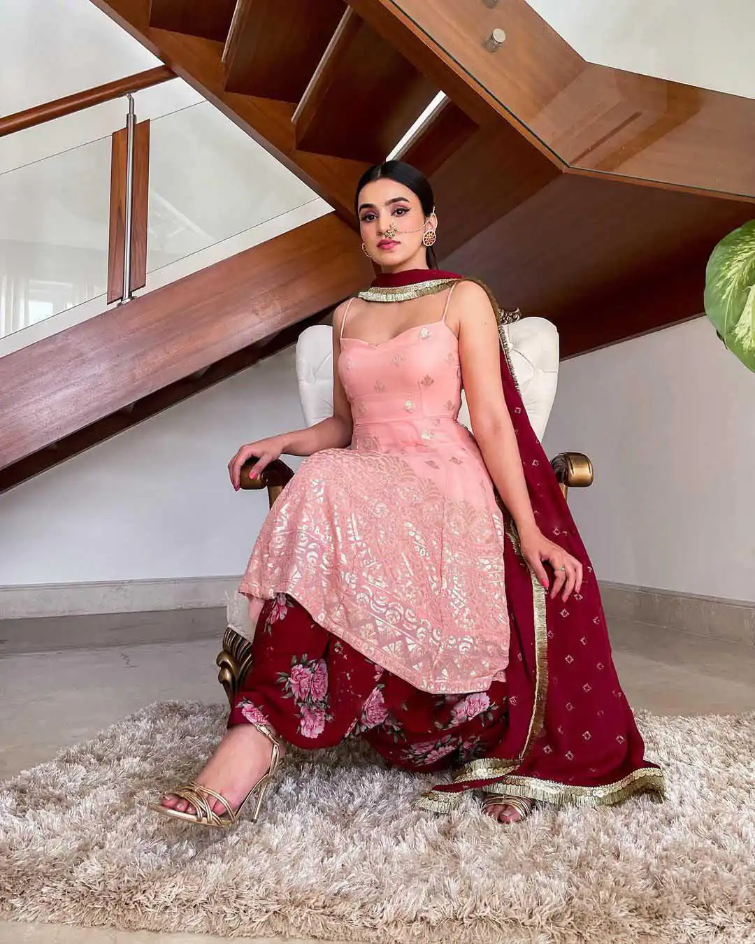 KF 1351 Pink Top : Heavy Georgette Patiala : Heavy Georgette Work : Embroidery Chain Stitch Work Wedding, Party, Festive @1999/-Only | Casual Suits, Creative suits, Designer Suits, Palazzo Suits, Party Wear Suits, Salwar suit, Straight Suits