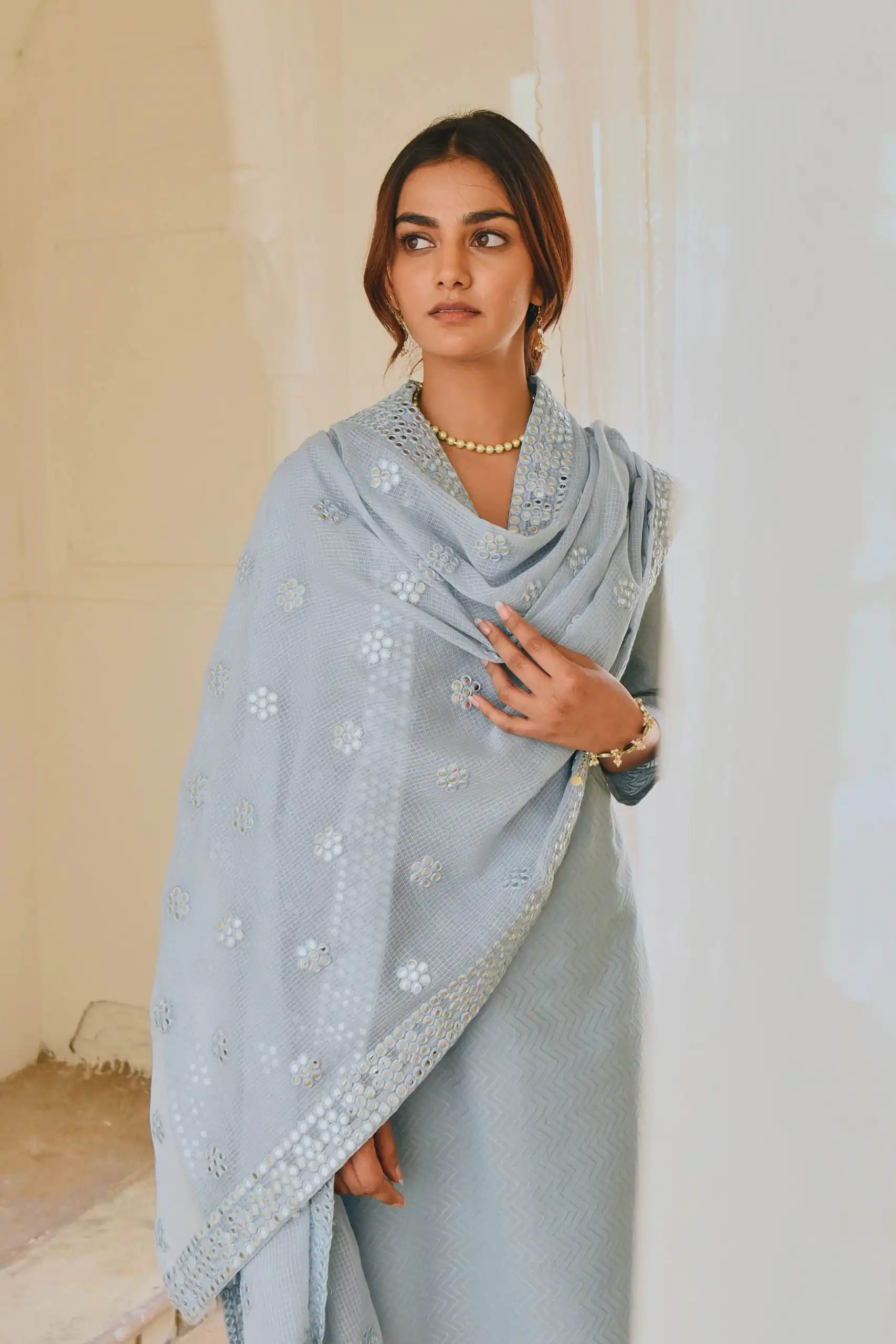 SSR 307 Grey Top : Heavy Faux Georgette Work : Fancy Thread Embroidery Work Glorious Grey Color Heavy Georgette Designer Salwar Suit @1649/- Only | Casual Suits, Creative suits, Designer Suits, Party Wear Suits, Salwar suit, Straight Suits