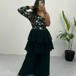 RC 263 Green Heavy Georgette Embroidery Sequence Work Plazzo Suit Casual, Wedding, Party, Festive, Events Etc. Expected Delivery  4-6 Working Days @1749 | Casual Suits, Creative suits, Designer Suits, Palazzo Suits, Party Wear Suits, Salwar suit, Straight Suits