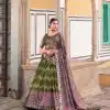 Glamorous Green Color Tussar Silk Dot And Ajarakh & Drawstring With Foil Printed & Heavy Tassels Lehenga Choli