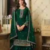 DS LT 8301 Green color Georgette Embroidery Sequence Work Sharara Suit Wedding, Festive, Events Etc. Expected Delivery 4-6 Working Days @2149/- | Casual Suits, Jump Suits, Creative suits, Designer Suits, Palazzo Suits, Party Wear Suits, Patiala Suits, Salwar suit, Straight Suits