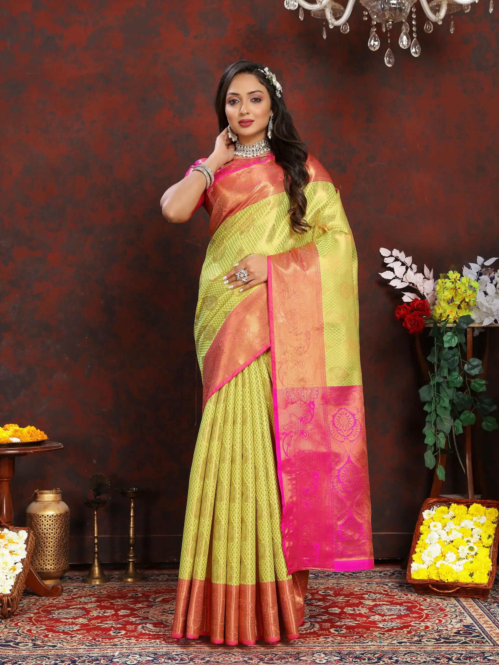 MB™3269 Parrot Green Color Lichi Silk Gold And Silver Zari Saree Casual Wedding, Events Party Wear Festival Etc. Expected Delivery 4-6 Working Days @1599/ | Bollywood Sarees, Creative Sarees, Designer Sarees, Embroidered Sarees, Ethnic Saree, Modern Digital sarees, Party Wear Sarees, Sarees