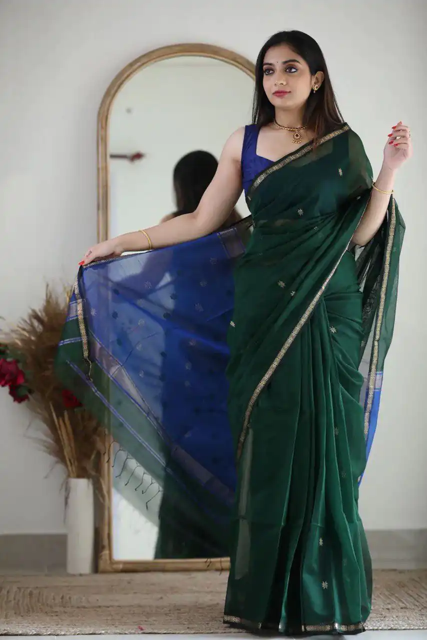 KP 5034 Dark Green Color Soft Lilan Slab Jacquard  Work Saree Casual, Party Wear, Wedding, Events Etc. Expected Delivery 4-6 Working Days @1449/- | Bollywood Sarees, Creative Sarees, Designer Sarees, Embroidered Sarees, Ethnic Saree, Modern Digital sarees, Party Wear Sarees, Sarees