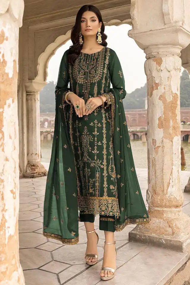 DS 1012 Stone Green Color Georgette Embroidered Sequence Salwar Suit , Wedding, Festive, Events Etc. Expected Delivery 4-6 Working Days @1799/- | Jump Suits, Casual Suits, Creative suits, Designer Suits, Palazzo Suits, Party Wear Suits, Patiala Suits, Salwar suit, Straight Suits