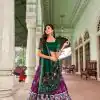 Attractive Purple Color Tussar Silk Patola Printed Lehenga Choli