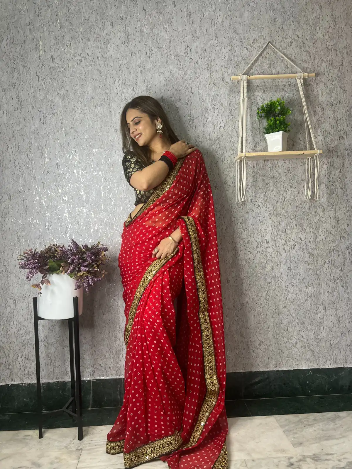 JR 543 Red Color Printed Georgette With Sequence Embroidery Lace Saree Casual, Party Wear, Wedding, Events Etc. Expected Delivery 4-6 Working Days 1449/- | Bollywood Sarees, Creative Sarees, Designer Sarees, Embroidered Sarees, Ethnic Saree, Modern Digital sarees, Party Wear Sarees, Sarees