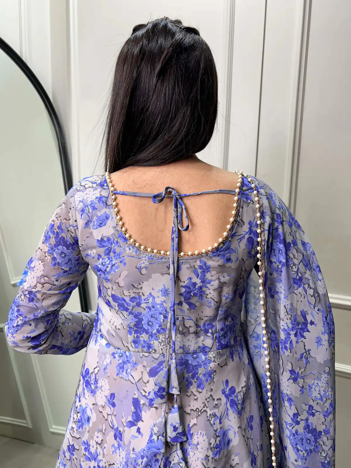 YNF 5008 Voilet Color Georgette Floral Printed Party Wear Gown Casual, Wedding, Party, Festive, Events Etc. Expected Delivery 4-6 Working Days 1799/- | Bollywood Gowns, Creative Gowns, Designer Gowns, Embroidered Gowns, Gowns, Party Wear Gowns