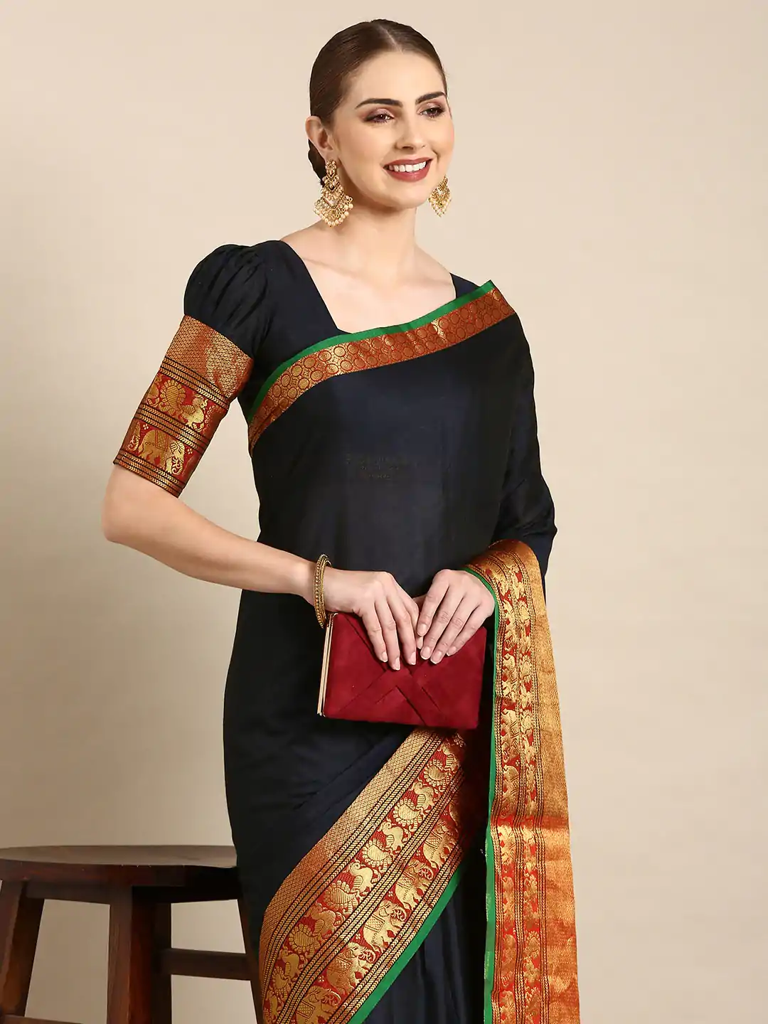 YNF 7409 Black Color Narayan Pet Zari Weaving Work Saree Casual, Party Wear, Wedding, Events Etc. Expected Delivery 4-6 Working Days @1399/- | Bollywood Sarees, Creative Sarees, Designer Sarees, Embroidered Sarees, Ethnic Saree, Modern Digital sarees, Party Wear Sarees, Sarees