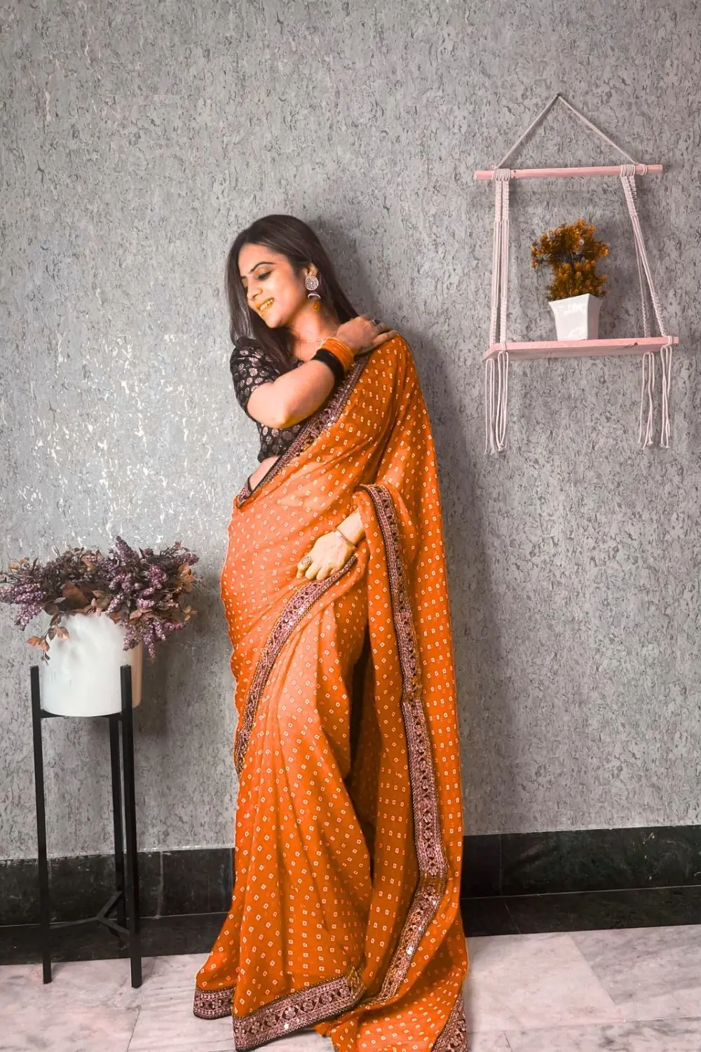 JR 543 Orange Color Printed Georgette With Sequence Embroidery Lace Saree Casual, Party Wear, Wedding, Events Etc. Expected Delivery 4-6 Working Days 1449/- | Bollywood Sarees, Creative Sarees, Designer Sarees, Embroidered Sarees, Ethnic Saree, Modern Digital sarees, Party Wear Sarees, Sarees