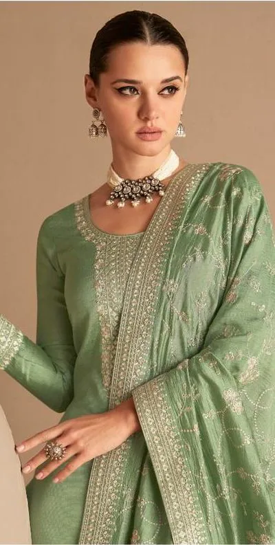 Ashirwad 9526 Green Color Sequence Embroidery Stone Work Salwar Suit , Wedding, Party, Festive, Events Etc. Expected Delivery 4-6 Working Days @2250/- | Jump Suits, Casual Suits, Creative suits, Designer Suits, Palazzo Suits, Party Wear Suits, Salwar suit, Straight Suits