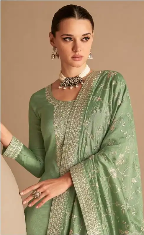 Ashirwad 9526 Green Color Sequence Embroidery Stone Work Salwar Suit , Wedding, Party, Festive, Events Etc. Expected Delivery 4-6 Working Days @2250/- | Jump Suits, Casual Suits, Creative suits, Designer Suits, Palazzo Suits, Party Wear Suits, Salwar suit, Straight Suits