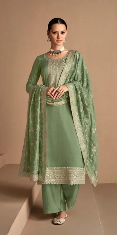 Ashirwad 9526 Green Color Sequence Embroidery Stone Work Salwar Suit , Wedding, Party, Festive, Events Etc. Expected Delivery 4-6 Working Days @2250/- | Jump Suits, Casual Suits, Creative suits, Designer Suits, Palazzo Suits, Party Wear Suits, Salwar suit, Straight Suits