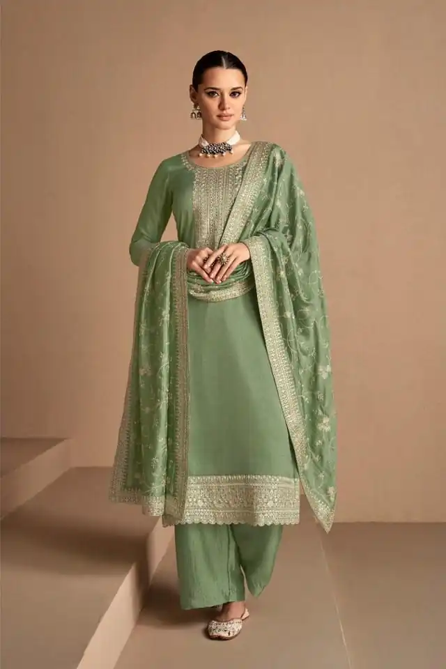 Ashirwad 9526 Green Color Sequence Embroidery Stone Work Salwar Suit , Wedding, Party, Festive, Events Etc. Expected Delivery 4-6 Working Days @2250/- | Jump Suits, Casual Suits, Creative suits, Designer Suits, Palazzo Suits, Party Wear Suits, Salwar suit, Straight Suits
